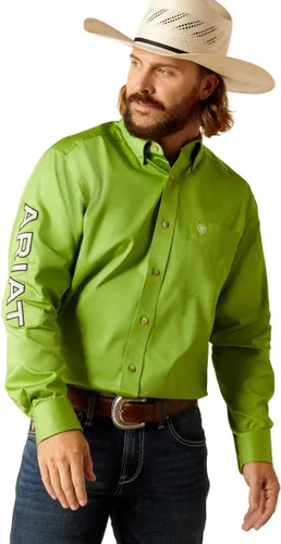 Vista 67 de Ariat Camisa de sarga con logotipo del equipo para hombre