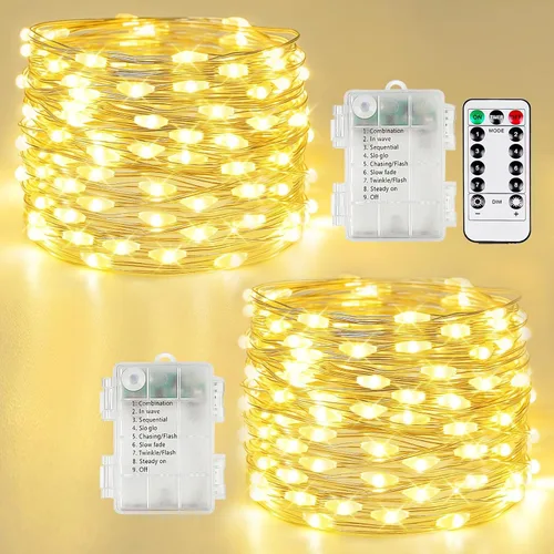 Vista 26 de 30LED Acorn Fairy Lights Battery Operated Fall String Lights Indoor Decor Remote Control, 8 Lighting Modes, IP44 Waterproof, Timer & Dimmable