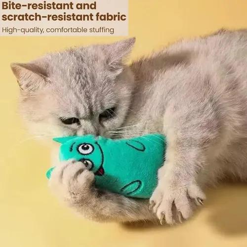 Vista 6 de Whiskers & Nibbles - Ratones interactivos de felpa para gatos y gatitos, juguete duradero para gatos y gatitos, juguete realista para gatos y gatos