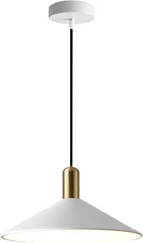 Vista 9 de KCO Iluminación moderna de metal negro lámpara colgante de latón dorado isla de cocina lámpara colgante industrial mate negro granero Pedant