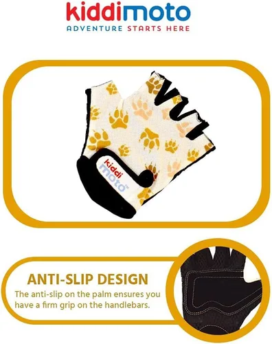 Vista 6 de Kiddimoto Kids Cycling Gloves Anti-Slip Kids Bike Gloves for Boys and Girls Fingerless Kids Mountain Bike Gloves for BMX, MTB Riding, Gymnastics