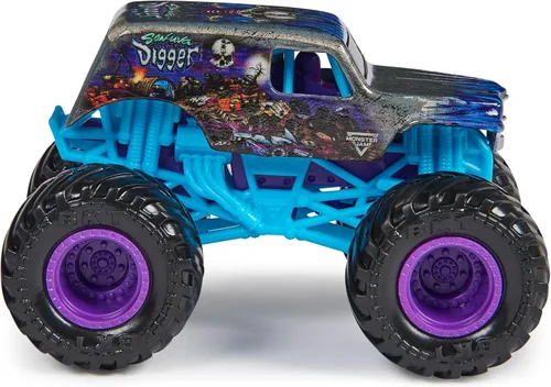 Vista 2 de Monster Jam 2023 Spin Master 1:64 Diecast Truck Series 32 Steel Reveal Son-uva Digger