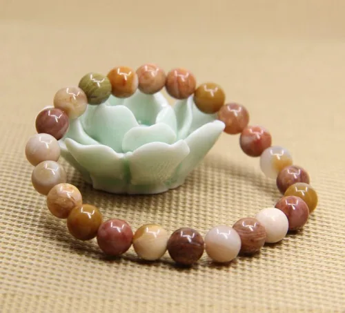 Vista 73 de Amandastone Pulsera elástica de cuentas redondas de 0.315 in con piedras preciosas naturales de 7 pulgadas