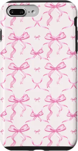 Vista 12 de Cintas y lazos estéticos rosas para iPhone 16 en estuche de acuarela