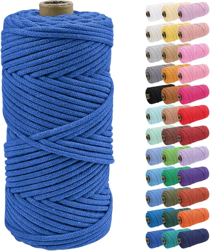 Vista 79 de JeogYong Cuerda de macramé de 0.157 in x 109 yardas, cuerda trenzada de algodón natural, cuerda de macramé para bolsas de ganchillo, colgar
