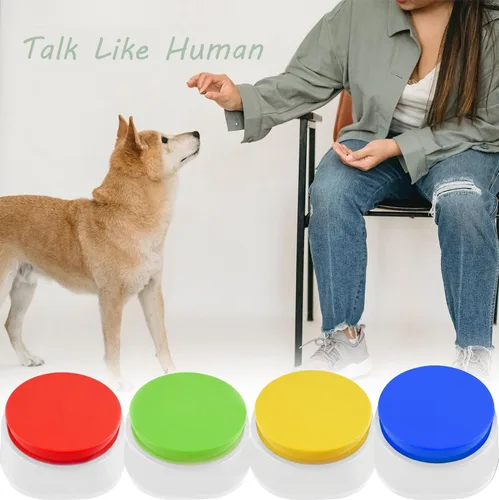 Vista 6 de Botones recargables para perros para comunicación, botones de grabación de voz para mascotas, gatos, botones de conversación de entrenamiento