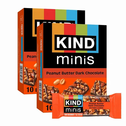 Vista 8 de KIND Minis, almendras y sal marina de caramelo, 0.7 onzas (paquete de 10)