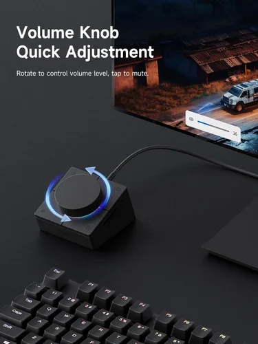 Vista 3 de Concentrador USB C de Hagibi con botones de acceso directo, estación de acoplamiento RGB tipo C con HDMI 4K@60Hz, PD de 100W, USB-C de 5Gbps, 2