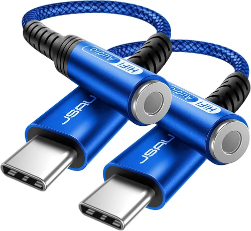 Vista 16 de Adaptador USB tipo C a conector de auriculares hembra de 3.5mm, cable JSAUX USB C a auxiliar de audio compatible con iPhone 15 Pro Max/15 Pro/15