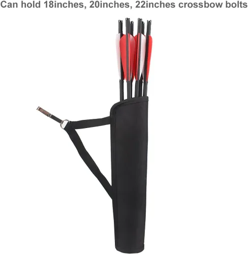 Vista 3 de Arco ballesta pernos flecha tubo cadera carcaj cintura colgado llevar bolsa para 18" 20" 22" flechas