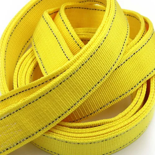 Vista 6 de Correa de remolque de servicio pesado con ganchos de seguridad 2" x 16.4' Capacidad de 13200 LB, cuerda de remolque con grillete amarillo