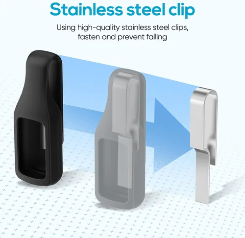 Vista 2 de lepmok Accesorio de soporte de clip para Fitbit Charge 6/5 (negro)