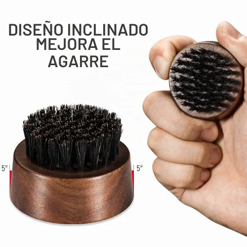 Vista 2 de BFWood Cepillo para barba para hombres, cerdas de jabalí naturales