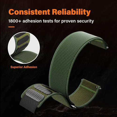 Vista 3 de ANCOOL Correa de nylon para reloj Compatible con Garmin Vivoactive 5/6/3/Forerunner 245/165/55, Correa de reloj de liberación rápida de 20mm