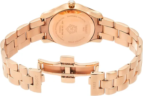 Vista 3 de Tissot T-WAVE reloj de mujer de oro rosa de diamante t1122103345600