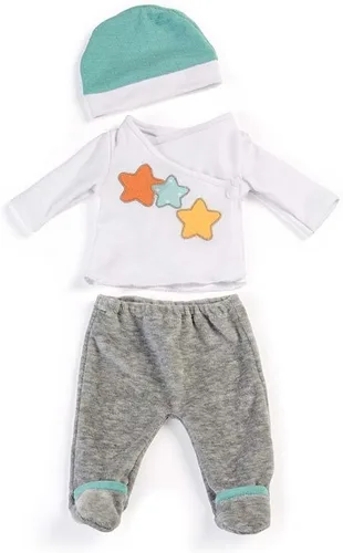 Vista 5 de Miniland Pijamas de género neutro para muñecas de 15" 3/4" 2 Piece Gender Neutral Doll Pajama Set, Soft Fabric Doll Clothes, Role Play Toy, Doll