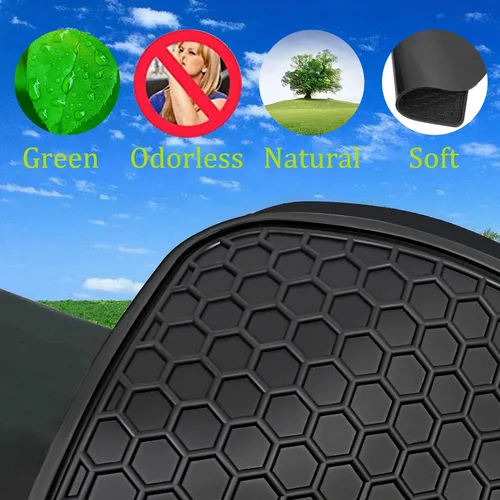 Vista 3 de Alfombrillas de Coche a Medida para Infiniti QX60 2014-2020/Nissan Pathfinder 2013-2020/Infiniti JX35 2013 de 7 Pasajeros Goma Negra Protección Todo