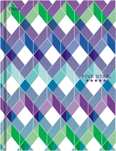 Vista 3 de Five Star Libro de composición/cuaderno, papel rayado universitario, 100 hojas, 9-7/8 x 7-1/2 pulgadas, diseños surtidos, paquete de 3 (38017)