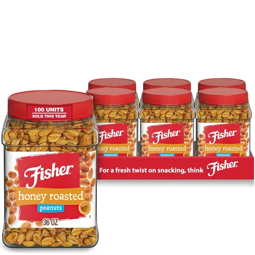 Vista 12 de Fisher Snack Butter Toffee Cacahuetes, 5.5 onzas (paquete de 6), sin colores ni sabores artificiales