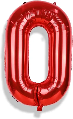 Vista 47 de Globos de Sirena Número 0 de 40 Pulgadas, Juego de Globos de Números Grandes Morado Verde Azulado Arcoíris 0-9, Globos de Números de Papel de Azul