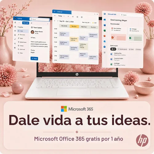 Vista 4 de HP Laptop para negocios y hogar, 8 GB de RAM, procesador Intel, Microsoft Office 365 1 año, SSD de 64 GB, Windows 11 Home Sin mouse, respuesta