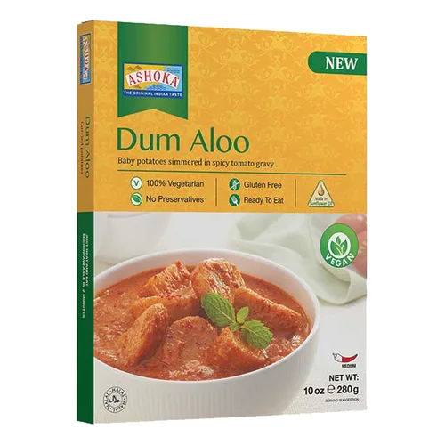 Vista 10 de Ashoka Comidas sin gluten, listas para microondas, veganas con granos negros y frijoles, comidas para calentar y servir, todas naturales Delhi Dal