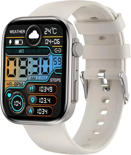 Vista 12 de Relojes inteligentes para hombres y mujeres, hacer/responder llamadas, pantalla HD de 2.01 pulgadas con más de 260 caras de reloj, monitor