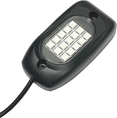Vista 4 de RGB LED Rock Lights Underbody Wireless APP Music Chasing Offroad ATV 12V 12 Pods w/6PCS Cables de extensión
