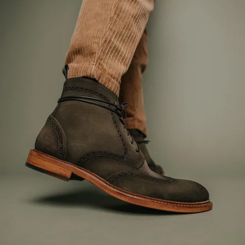 Vista 5 de TAFT Botas The Mack para hombre con cuero natural Vachetta de grano completo