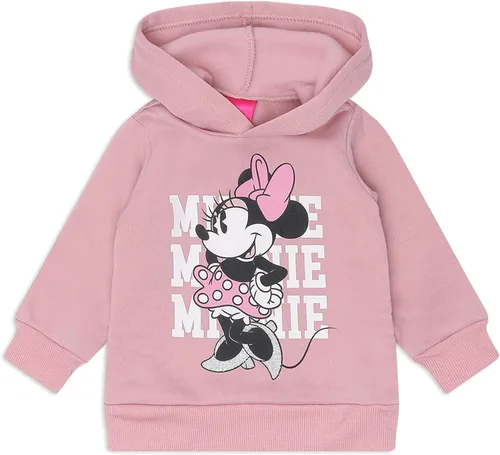 Vista 2 de Disney Minnie Mouse - Conjunto de sudadera con capucha y leggings para bebés y niños pequeños, color rosagrisblanco