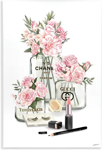 Vista 14 de Stupell Industries - Botella de perfume Glam, color dorado y rosa, fabricada con orgullo en Estados Unidos Stupell Industries 10 x 15 Inches