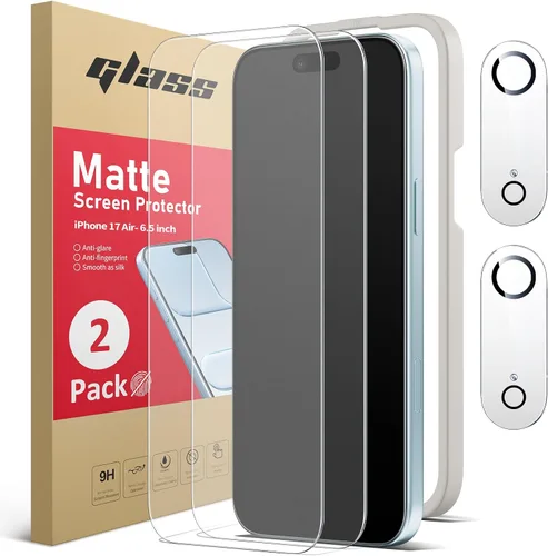 Vista 28 de Ambison Paquete de 1 protector de pantalla mate para iPhone 17 Air de 6.5 pulgadas 2025, antirreflejos y antihuellas dactilares, grado militar