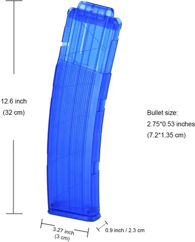 Vista 7 de pinzas para cartuchos de carga rápida, 4 unidades, 12 dardos para Nerf n-Strike Elite Blaster (naranja)