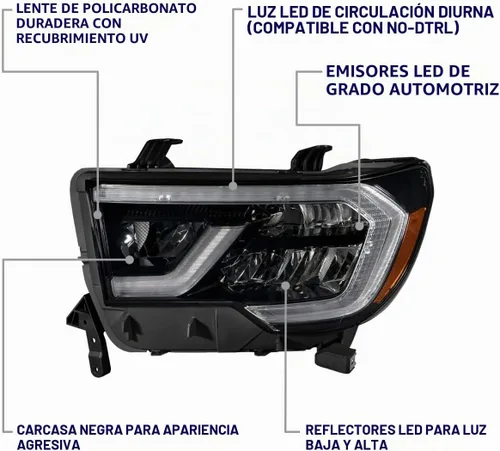 Vista 6 de Form Lighting Faros LED secuenciales compatibles con Toyota Sequoia 2008-2017 (par)