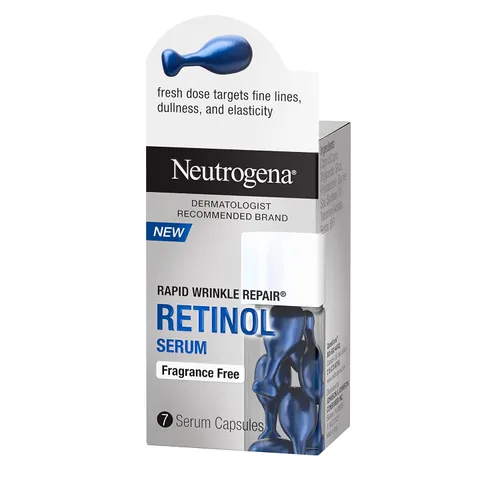 Vista 12 de Neutrogena Cápsulas de suero facial de retinol de reparación rápida de arrugas, suero facial diario sin fragancia con retinol que combate las líneas