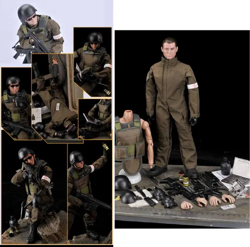 Vista 5 de Compra 7 figuras de acción de 12 pulgadas, modelo de soldado flexible de 1:6, juguete de médico de pie