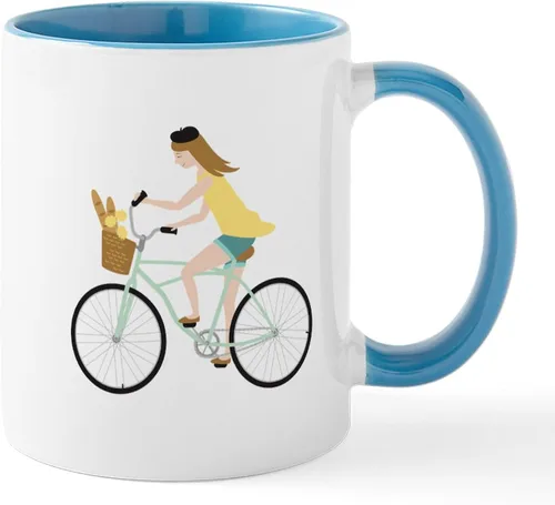 Vista 33 de CafePress Bicycle Bike Riding 11 Oz Ceramic Mug 11 oz (325 ml) Ceramic Coffee Mug