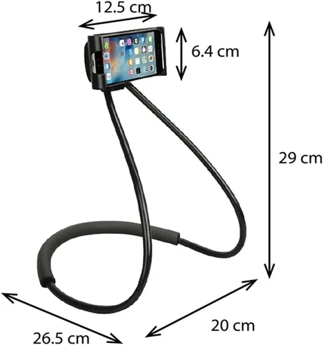 Vista 5 de Soporte universal para teléfono móvil, soporte para teléfono celular perezoso y soporte para teléfono de tableta de cuello Soporte para teléfono