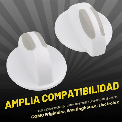 Vista 2 de Seentech 134844410 Pomo selector de lavadora/secadora - Compatible con Frigidaire, Westinghouse, Elec-trolux - Repalces: AP4339026, 1460965