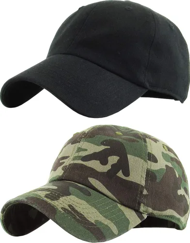 Vista 40 de KBETHOS Gorra de béisbol clásica unisex de algodón ajustable con corona baja - Sombrero liso para papá negro (1 unidad)