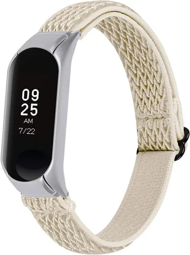 Vista 11 de Mi Band 3 pulsera elástica, 5.3 "-8.3" correa ajustable transpirable suave de nylon banda elástica de reemplazo con marco de metal compatible con Mi
