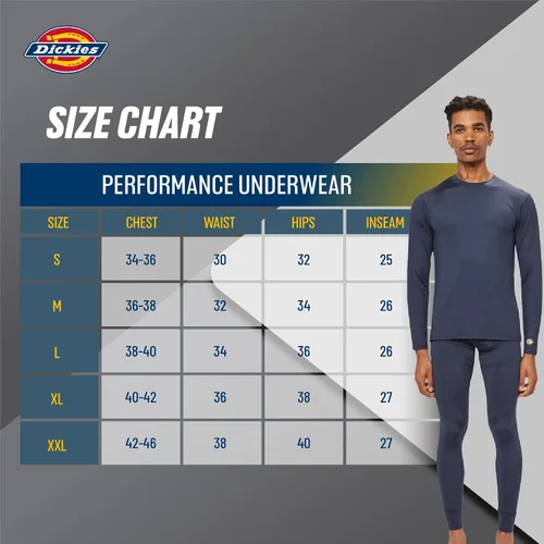 Vista 6 de Dickies Conjunto de ropa interior de 2 piezas para hombre con capa base para clima frío
