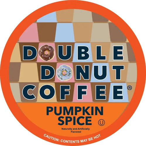 Vista 147 de Double Donut Coffee Cápsulas de Café Half Caff, Cápsulas de Café de Media Cafeína de Porción Individual para Cafeteras Keurig K Cup, Tostado Medio
