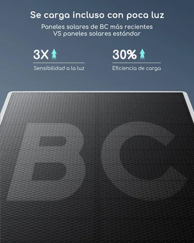 Vista 3 de COOAU Cámaras de seguridad 4MP/2.5K inalámbricas al aire libre, carga solar