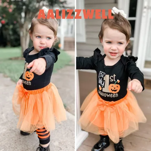 Vista 2 de Aalizzwell Falda para bebé recién nacida, traje de Halloween