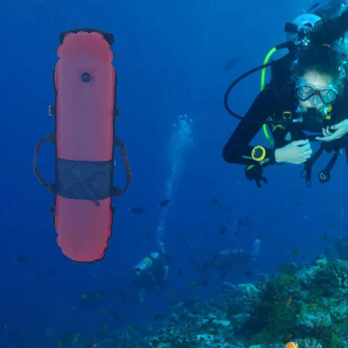 Vista 4 de Bola de boya inflada de buceo, nailon con bandera de buceo