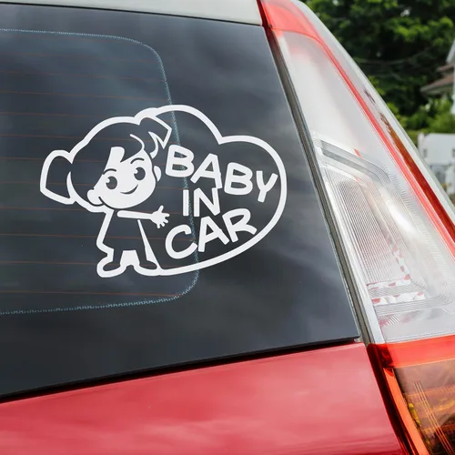 Vista 15 de Cartel de bebé a bordo – Divertido adhesivo para automóviles – Mantén a tu pequeño seguro con esta calcomanía de bebé en coche – Adhesivo