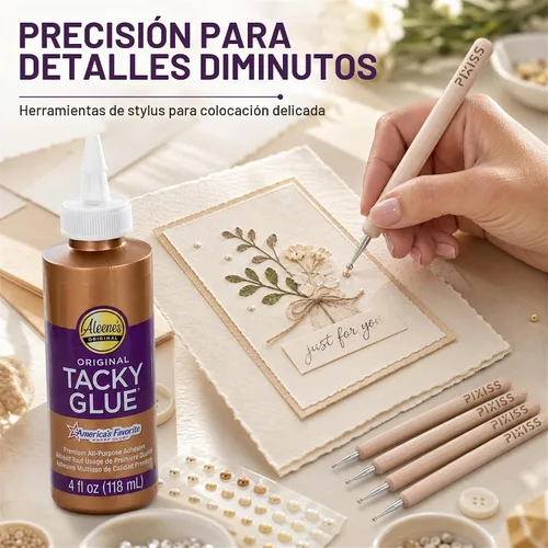 Vista 4 de Aleene's - Pegamento original para manualidades, 4 onzas, pegamento pegajoso de secado rápido para manualidades, papel, fieltro, madera, espuma