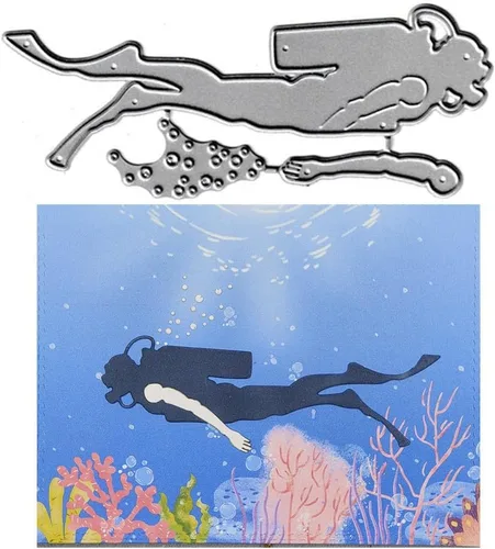 Vista 8 de Troqueles de corte de coral de algas marinas, caracolas de estrella de mar de mar, plantillas de metal en relieve para tarjetas de álbumes