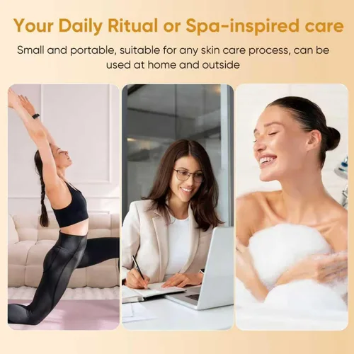 Vista 7 de Cepillo facial de contorno linfático – Cepillo facial linfático suave para drenaje linfático, masaje de contorno facial y cepillado en seco